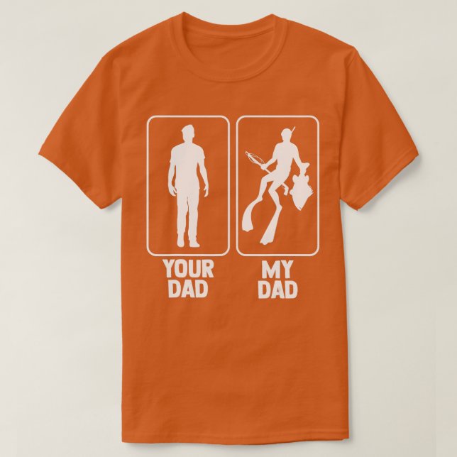 Dein Vater Mein Vater Tauchen Spearfisher Speardiv T-Shirt (Design vorne)