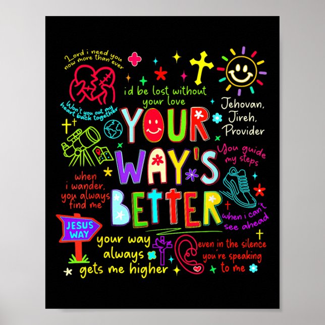 Dein Weg ist besser Sprüche 16_9 Faith Apparel  Poster (Vorne)