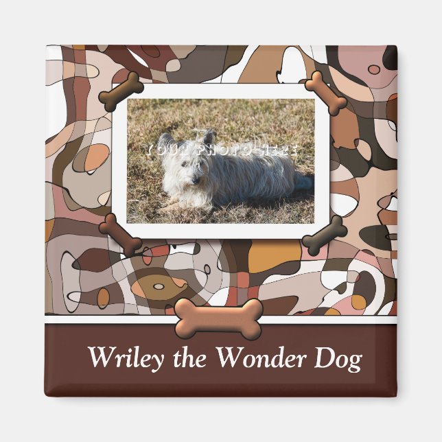 DEIN Wonder Hund Custom Foto Magnet (Vorne)