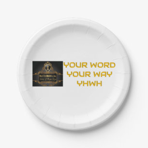 Dein Wort Dein Weg YHWH Pappteller