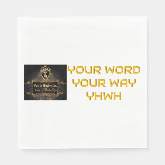 Dein Wort Dein Weg YHWH Serviette (Vorderseite)