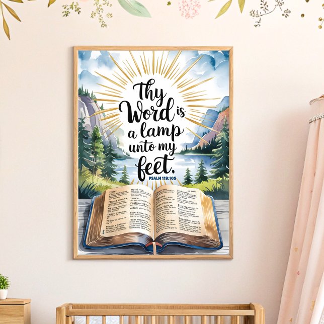Dein Wort ist ein Christliches Kinderzimmer Wall A Poster (Von Creator hochgeladen)