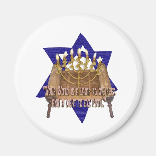 Dein Wort ist eine Lampe für mich Magnet (Vorne)