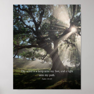Dein Wort ist eine Lampe — Psalm 119:105 Kunst Poster