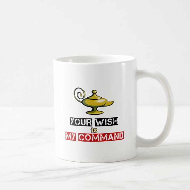 Dein Wunsch ist mein Befehl Aladdin Lampendesign Kaffeetasse (Rechts)