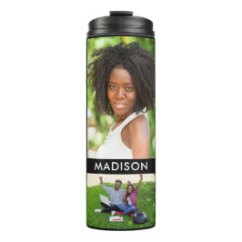 DEINE 10 FOTOS & NAME Custom Tumbler Thermosbecher