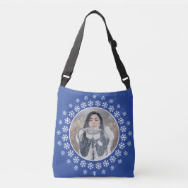 DEINE 2 FOTOS in Snowflake Frames Custom Taschen