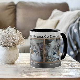 Deine 3 süßen Katzenfotos Grau gestreifte Tasse