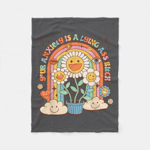 Deine Angst Ist Eine Lügnerische Motivations-Blume Fleecedecke