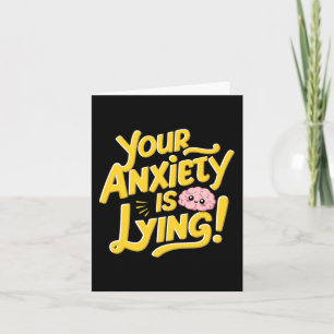 Deine Angst lügt! Funny Brain Sticker Karte