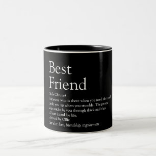 Deine beste Freundin Definition Moderne Typografie Zweifarbige Tasse