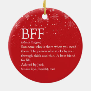 Deine BFF-Definition beste Freundin-Schneeflocken Keramik Ornament