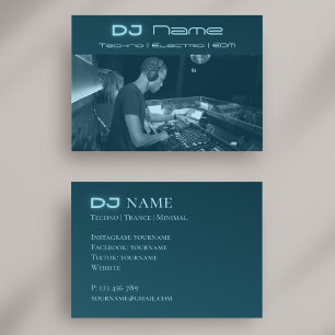 Deine Foto Techno-Musik DJ Visitenkarte