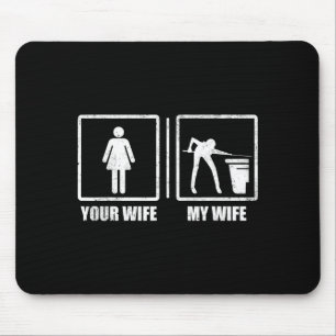 Deine Frau meine Frau Billardkugeln Snooker Mousepad