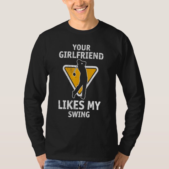 Deine Freundin mag mein Swing Golf für Men Kids T-Shirt (Vorderseite)