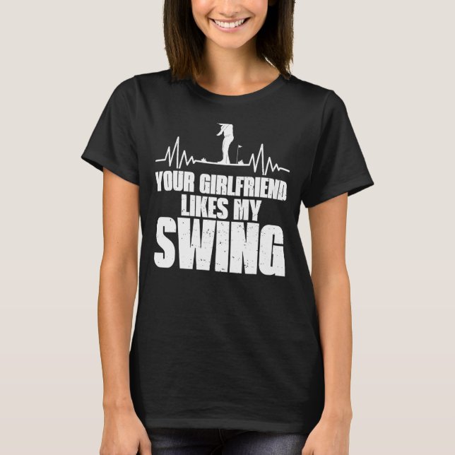 Deine Freundin mag mein Swing Golf für Men Kids T-Shirt (Vorderseite)