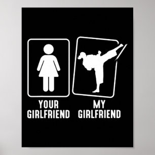 Deine Freundin Meine Freundin Mma Judo Tkw Kung Fu Poster