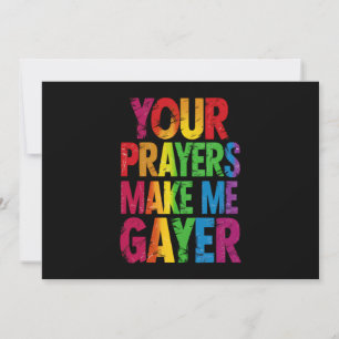 Deine Gebete machen mich gayer Regenbogen-Stolz-Fl Einladung