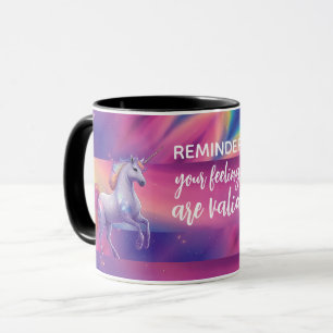Deine Gefühle sind gültig Regenbogen-Tie-Dye-Einho Tasse