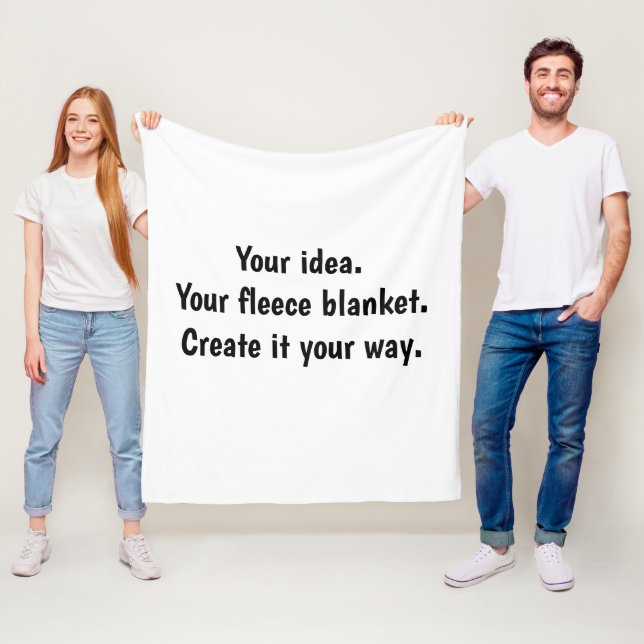 Deine Idee. Deine Decke.  Gestalte sie   Fleecedecke (Beispiel)