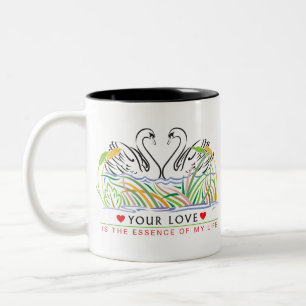 Deine Liebe ist wesentlich Zweifarbige Tasse