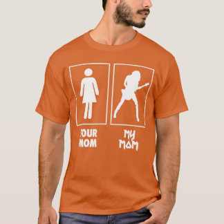 Deine Mom Meine Mom Gitarre Rock N Roll Band Gesch T-Shirt