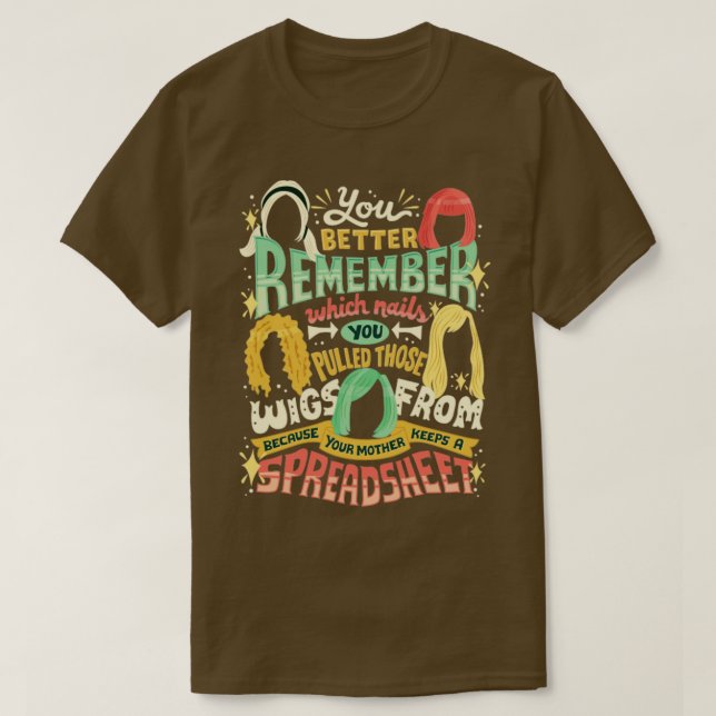 Deine Mutter führt eine Tabellenkalkulation T-Shirt (Design vorne)