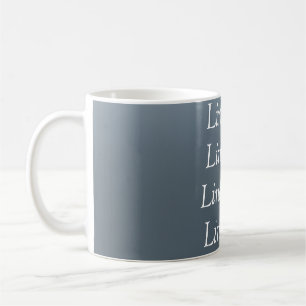 Deine Nachricht hier grau-blauer metallischer Hint Kaffeetasse