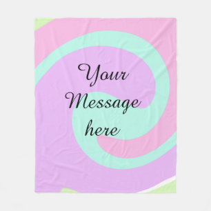 Deine Nachricht hier Text hinzufügen Name Monogram Fleecedecke