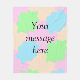 Deine Nachricht hier Textname Boho farbenfroh rost Fleecedecke