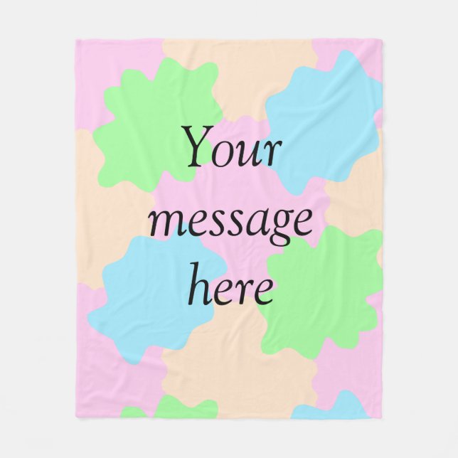 Deine Nachricht hier Textname Boho farbenfroh rost Fleecedecke (Vorderseite)