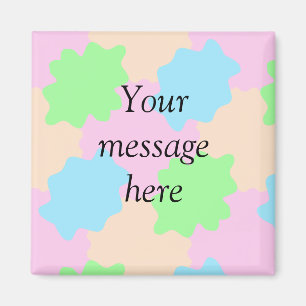 Deine Nachricht hier Textname Boho farbenfroh rost Magnet