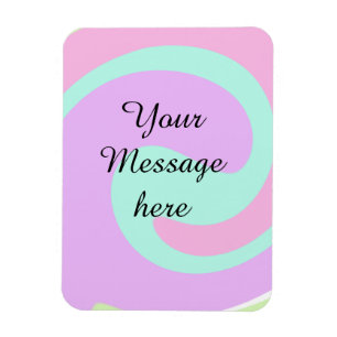 Deine Nachricht hier Textname Monogramm rosa Verga Magnet