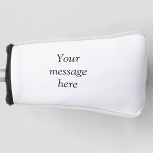 Deine Nachricht hier Textname Monogrammbild Zitat Golf Headcover