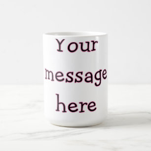 Deine Nachricht hier Textname Monogrammbild Zitat Kaffeetasse