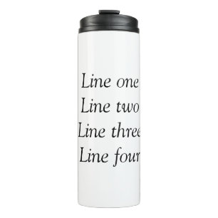 Deine Nachricht hier Textname Monogrammbild Zitat Thermosbecher