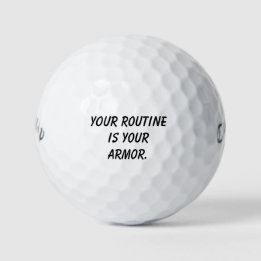 'Deine Routine ist deine Rüstung' Motivationsgesch Golfball
