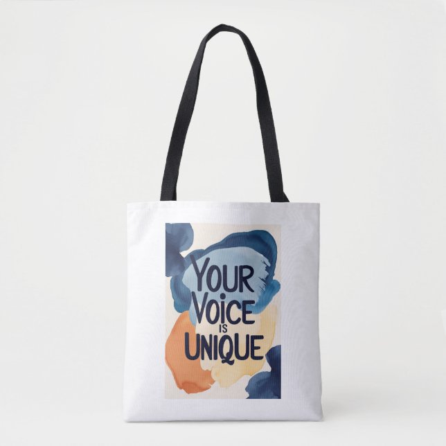 Deine Stimme ist einzigartig Tasche (Vorderseite)