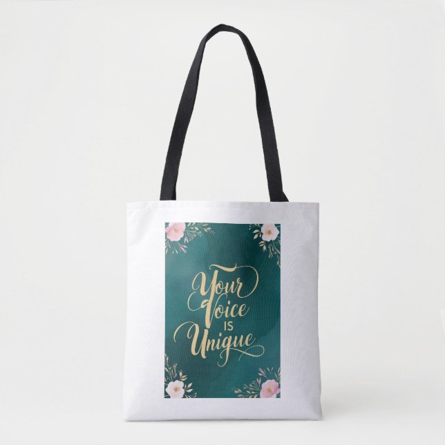 Deine Stimme ist einzigartig Tasche (Vorderseite)