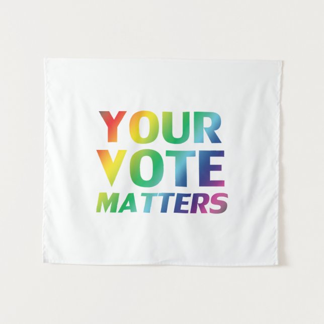 "Deine Stimme zählt" Stolz lgbtq lgbt Regenbogen w Wandteppich (Vorderseite (Horizontal))