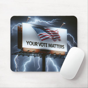 Deine Stimme zählt Werbetafel Mousepad