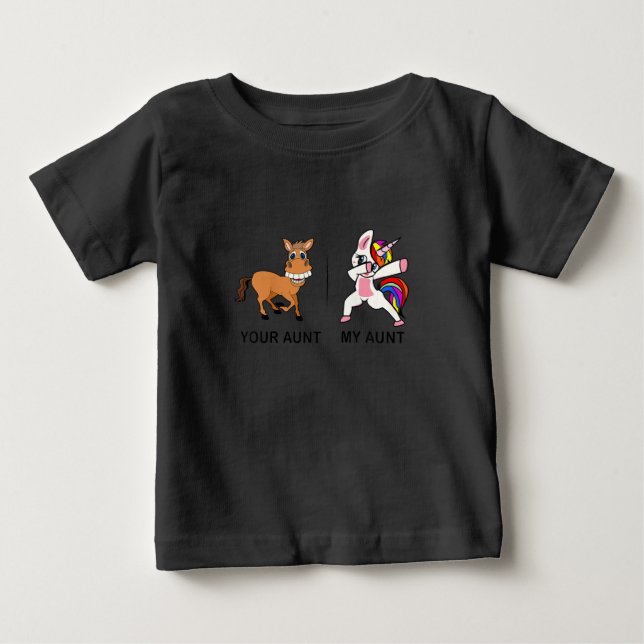 Deine Tante, meine Tante, die Unicorn-Geschenk mac Baby T-shirt (Vorderseite)