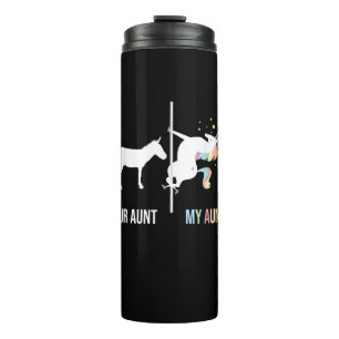 Deine Tante Meine Tante - Einhorn Cool Tante Aunti Thermosbecher