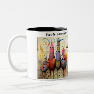 Deine Tasse, Deine Träume ! Zweifarbige Tasse