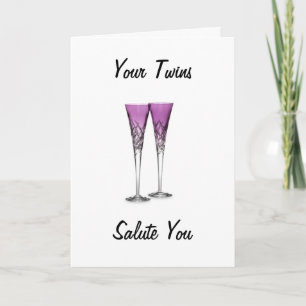 "DEINE TWINS" SALUTE U AN IHREM BIRTHTAG KARTE