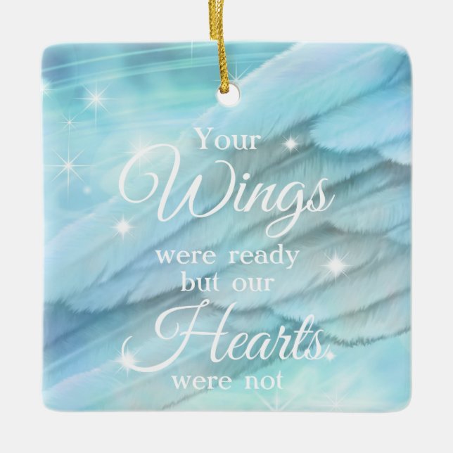 Deine Wings waren bereit, unsere Herzen waren nich Keramikornament (Vorderseite)