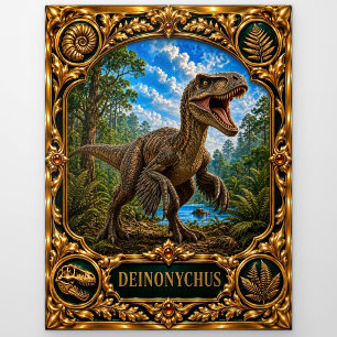 Deinonychus, Juwelen-Erbstück-Kunst Postkarte