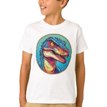 Deinonychus - Klassischer Dinosaur-T-Shirt-T - Shi