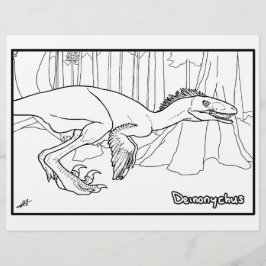 Deinonychus - Page de coloriage.