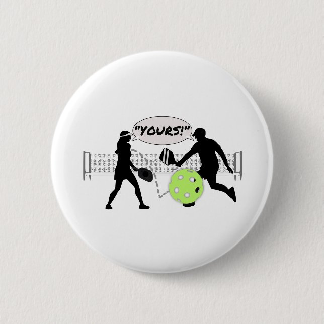 "Deins!" Pickleball Doubles Button (Vorderseite)